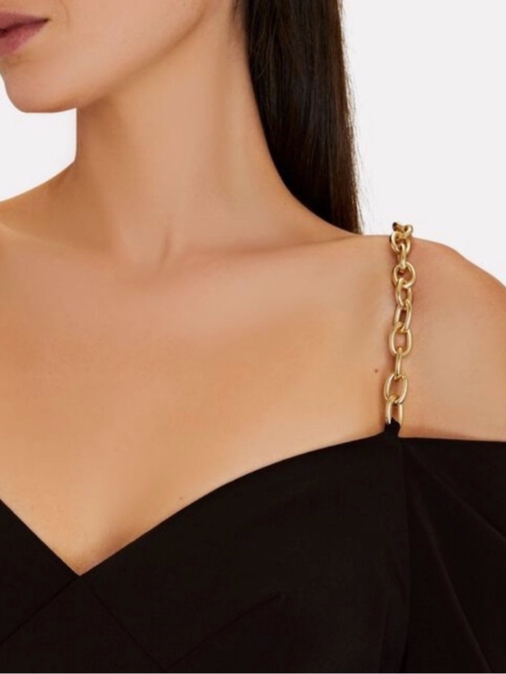 Jonathan Simkhai Lyla Black Chain Strap Cutout Dress NWT 6 - Picture 3 of 15
